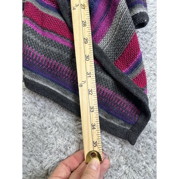 Ralph Lauren Womens Waterfall Cardigan 1X Multicolor Linen Blend Purple Red Boho - Picture 7 of 9